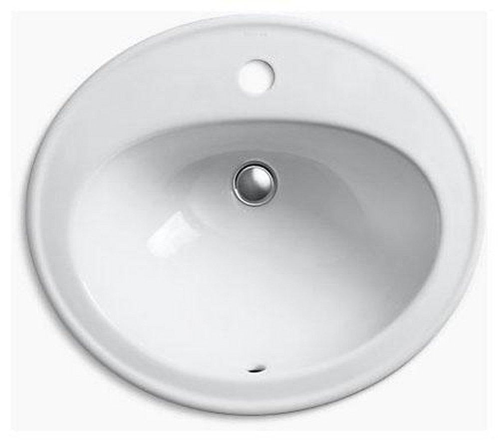 KOHLER KOHLER 2196-1-0 Pennington Drop-in Basin White