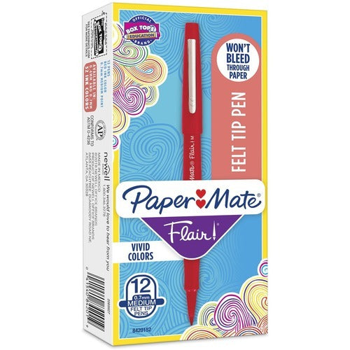 PAPER MATE Paper Mate PAP8420152 Felt-tip Pen Red Medium Dozen 12
