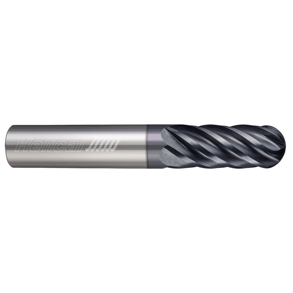 HELICAL SOLUTIONS Helical Solutions 59449 Ball End Mill 0.5 in 6 Flute Carbide