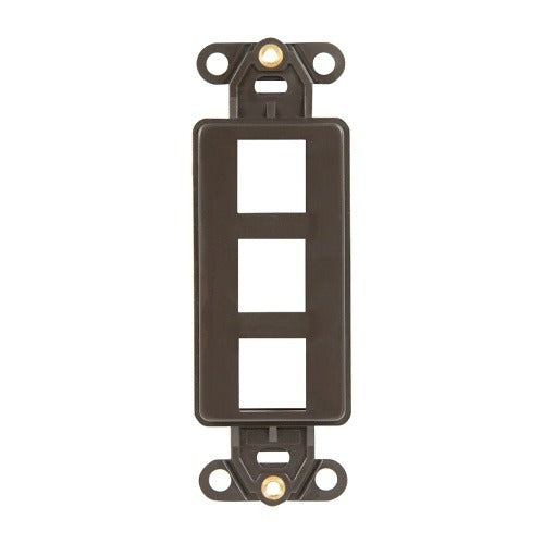 WIREPATH Wirepath WP-DEC-STRAP-3-BR 3-port Decorator Strap Brown
