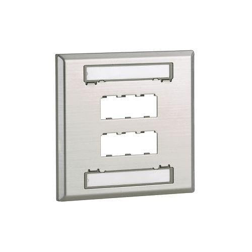 PANDUIT Panduit CFPL6S-2GY Faceplate 6 Port Double Gang