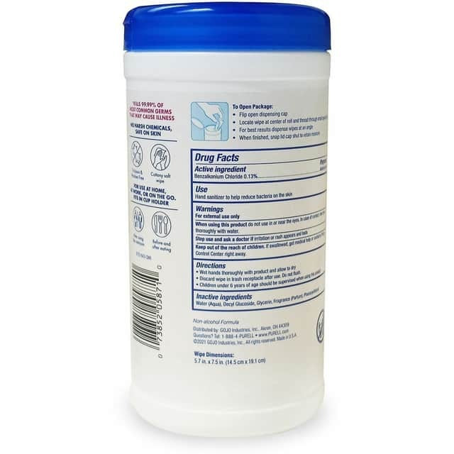 GOJO Gojo GOJ912006CMRCT Clean Scent Hand Sanitizing Wipes 40/Tub 6/Carton
