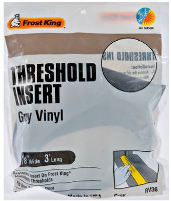 FROST KING Thermwell RV/36H Vinyl Door Threshold Insert Gray 36 in