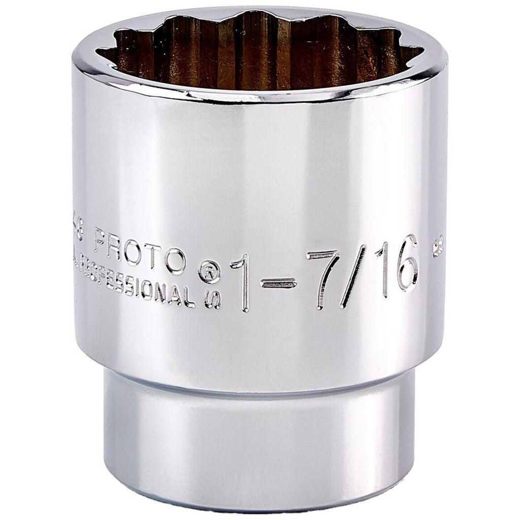 PROTO Proto J5446 12-point Hand Socket 1-7/16 Inch 1/2 Drive