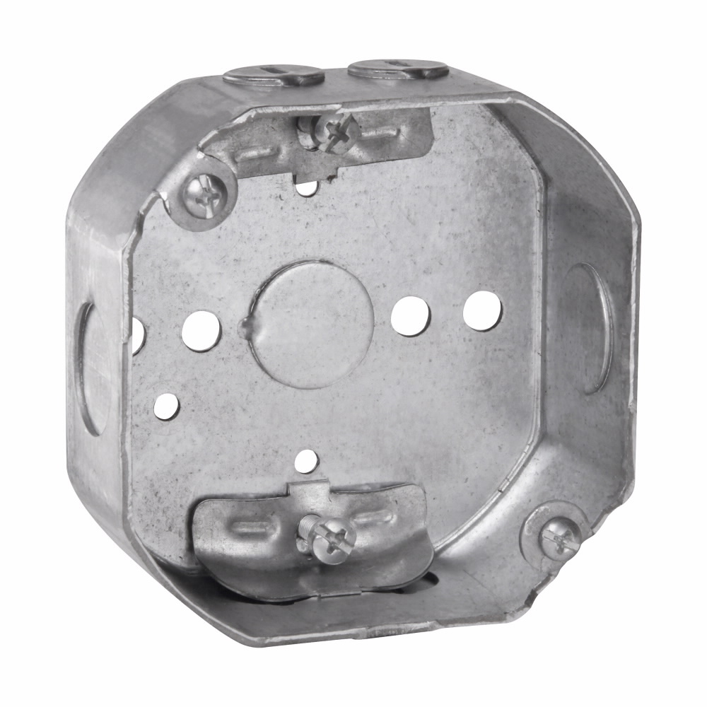 Crouse-Hinds TP298 Octagon Outlet Box 4 x 1-1/2 Inch Steel 15.5 Cubic Inch Capacity