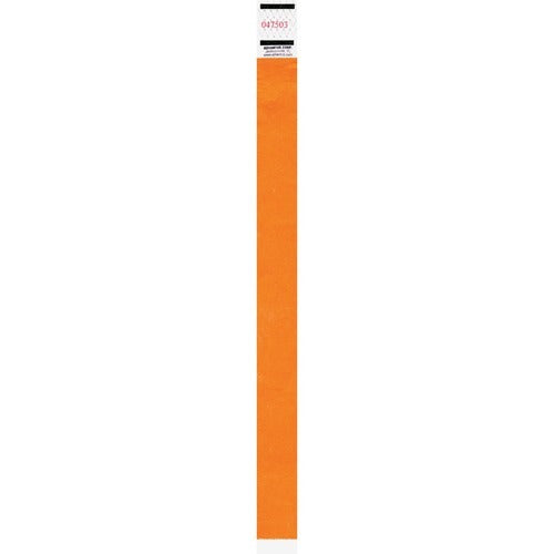 ADVANTUS Advantus Corp. AVT91120 Tyvek Wristbands Neon Orange 500 Pack