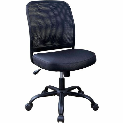 NUSPARC Nusparc NPRFCH302MFNBK Mesh-back Armless Task Chair Black