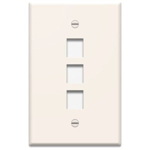 PASS & SEYMOUR Pass & Seymour WP3403-LA Wall Plate 1-Gang 3-Port