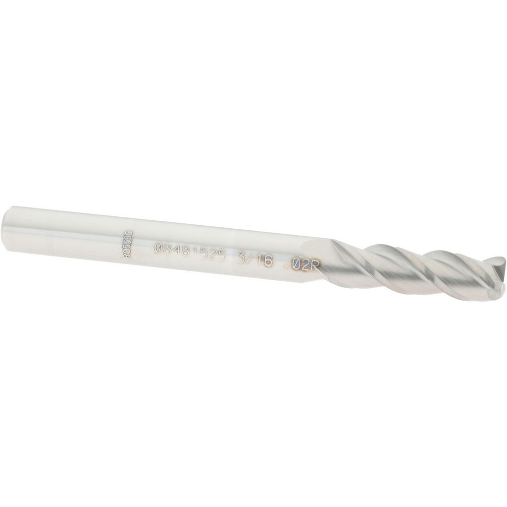 ACCUPRO Accupro 12181917 Corner Radius End Mill 3/16 in 3 Flute