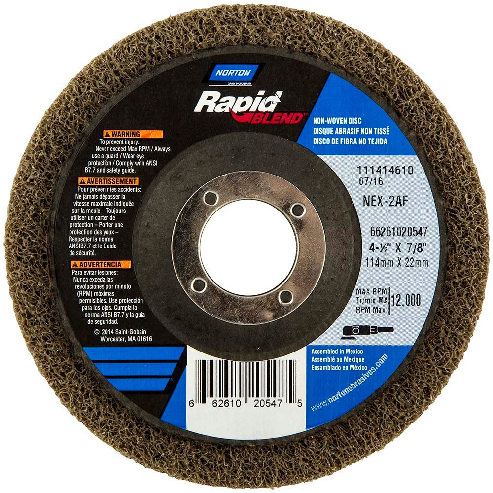 NORTON Norton 66261020547 Deburring Disc 4.5 in Fine Aluminum Oxide