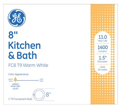 GE G E Lighting 11084 22W Circline Fluorescent Bulb 8 Inches