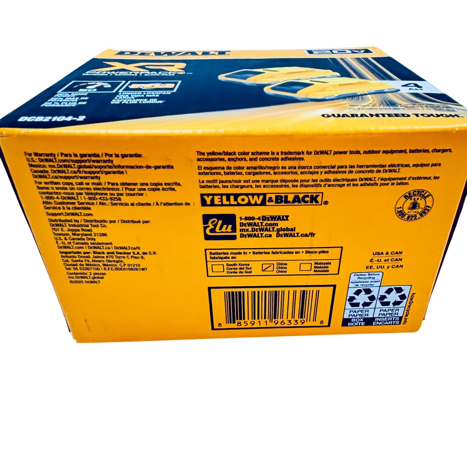 DEWALT Dewalt DCB2104-2 20V Max XR Powerpack 4Ah Battery 2-Pack