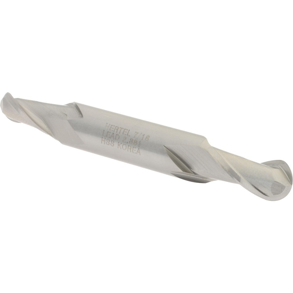 HERTEL Hertel E211202801 Ball End Mill 0.4375 in 2 Flute Hss