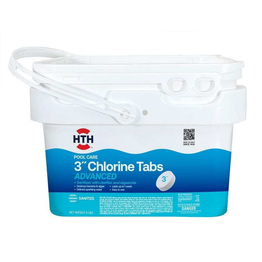 HTH Hth 42053 3-inch chlorine tabs advanced (8 lb)