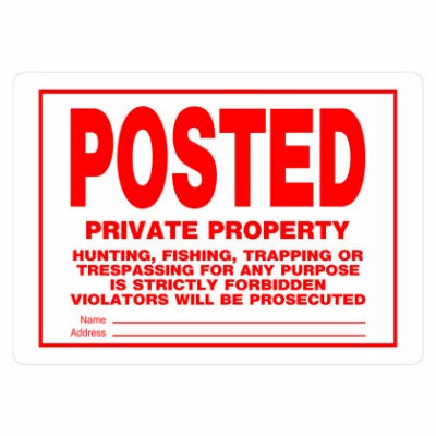 HILLMAN Hillman Fasteners 840159 Private Property Sign 10x14 in