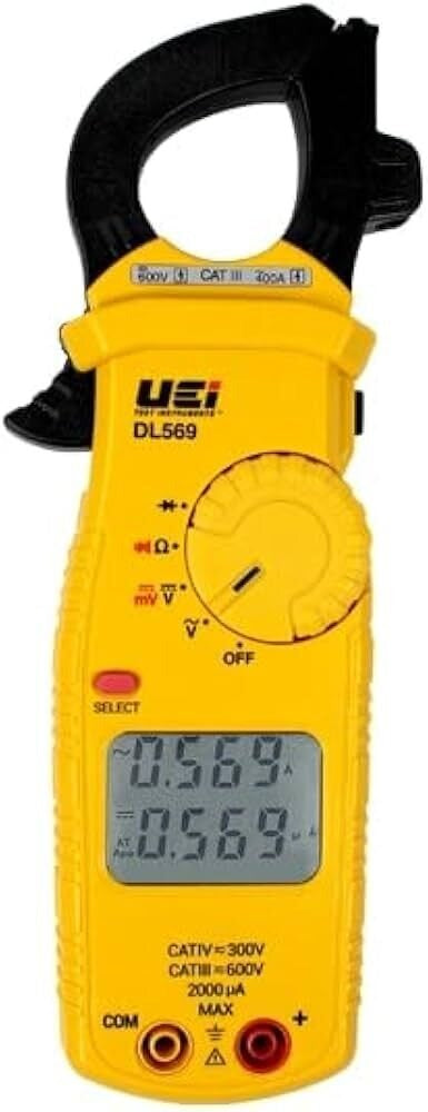 UNIVERSAL ENTERPRISES Universal Enterprises DL569 Dual Display Clamp Meter with Capacitance and Microamps (Test Lead Storage)