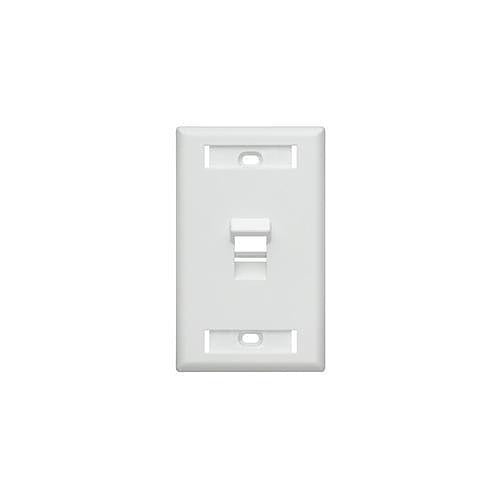 LEVITON Leviton Telcom 42081-1WS Single Gang 1-port Wallplate