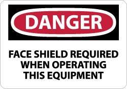 ACCUFORMNMC Accuformnmc D274R Danger Face Shield Required Sign
