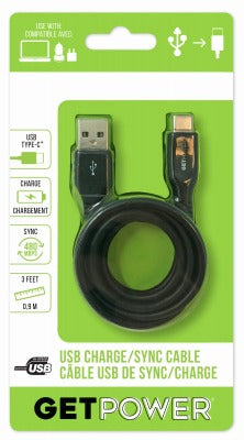 GETPOWER Aries Mfg GP-USB-USBC Usb-a to Usb-c Cable 3 Foot