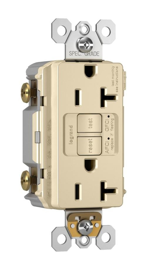 LEGRAND Legrand AFGF202TRI P-S AFGF202TR-I Selftest GFCI/AFCI Tamper-Resistant 20 A