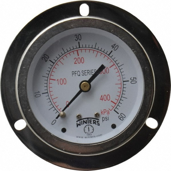 WINTERS Winters PFQ903-DRY-FF. Pressure Gauge 0-60 Psi 2.5 in