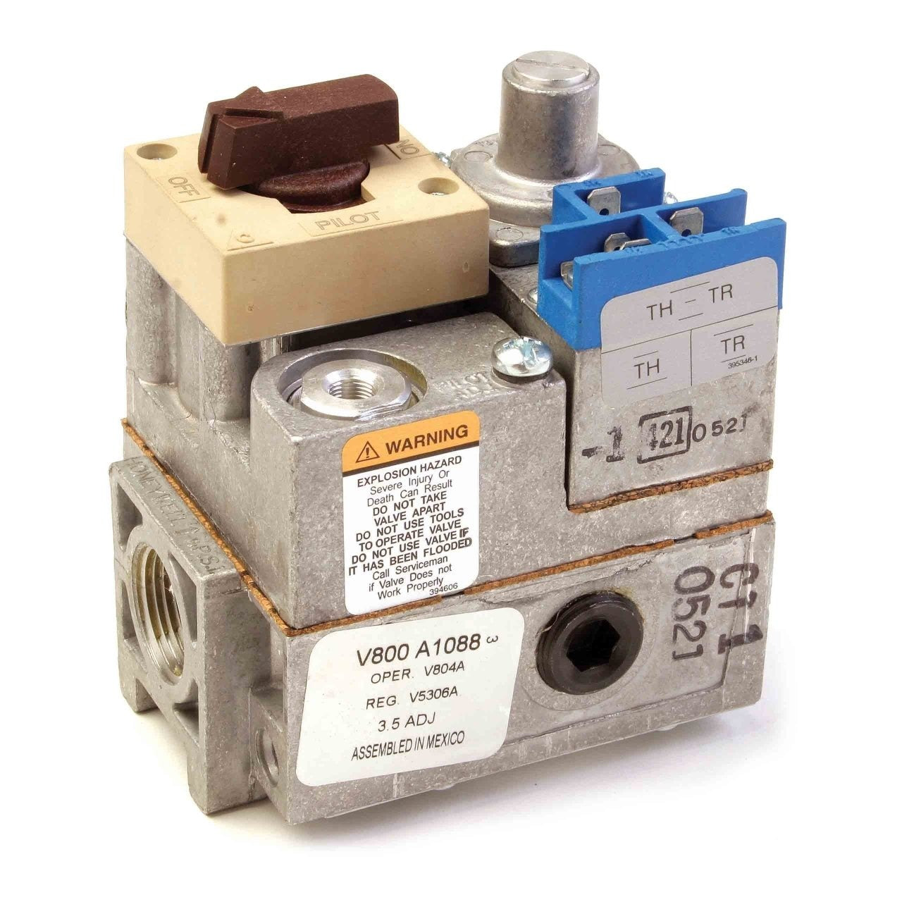 RESIDEO Resideo V800C1052/U Gas Valve V800 Standing Pilot Step Opening 24 VAC (3/4 x 3/4 Inch NPT)