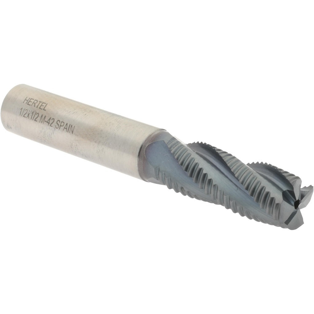 HERTEL Hertel 41120619 Roughing End Mill 1/2 in 4 Flute Cobalt