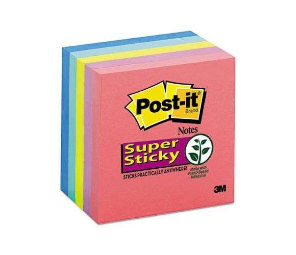 3M 3M MMM6545SSUC Super Sticky Notes 3 x 3 (5 Pads) 6545SSUC