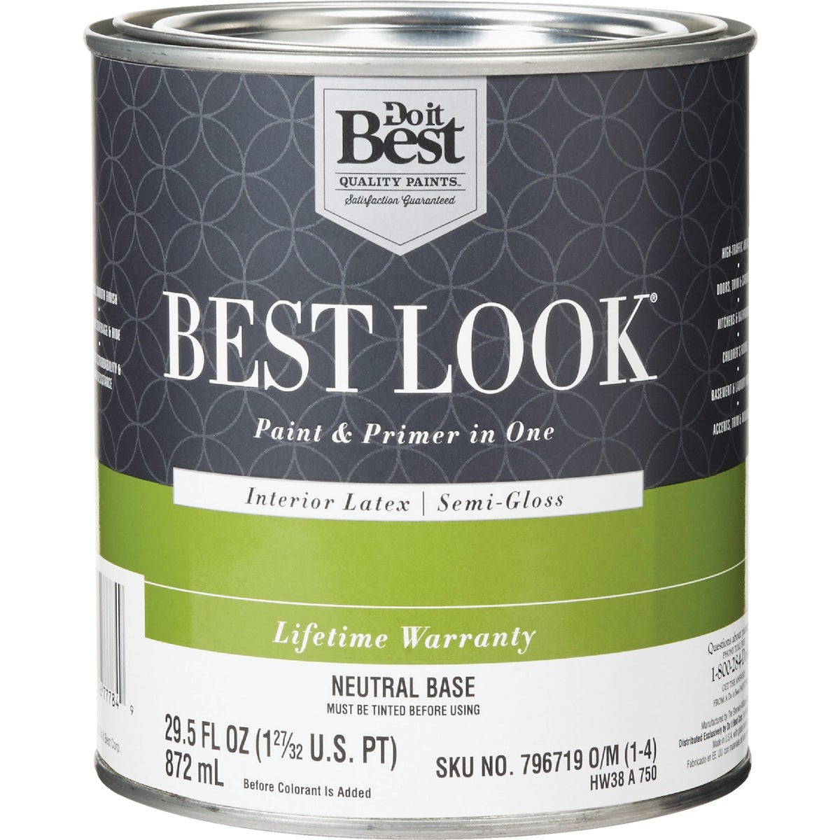 BSC PREFERRED Bsc Preferred HW38A0750-14 Interior Satin Paint 1 Qt