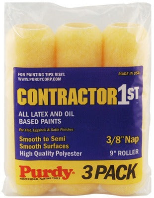PURDY Purdy Corporation 14D867000 Roller Cover 9 in 3/8 Nap 3 Pack