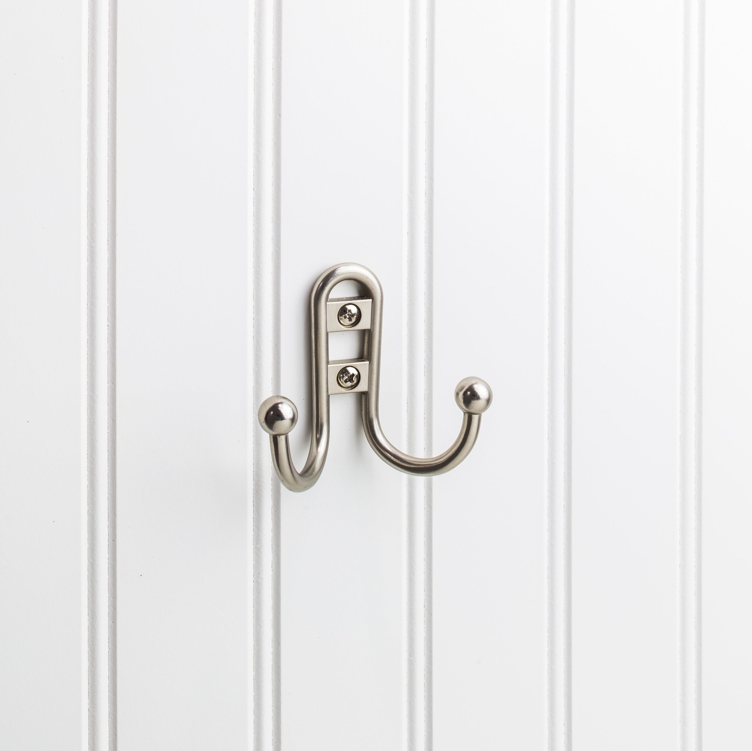 ELEMENTS Elements YD25-256SN Satin Nickel Double Prong Wall Hook