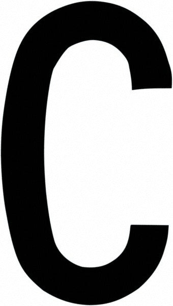 STRANCO Stranco DBV-1-C-10 Vinyl Letter Label 1 Inch C