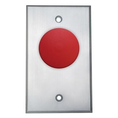 CAMDEN DOOR CONTROLS Camden Door Controls CM-4040 Mushroom Push Button Nc Red