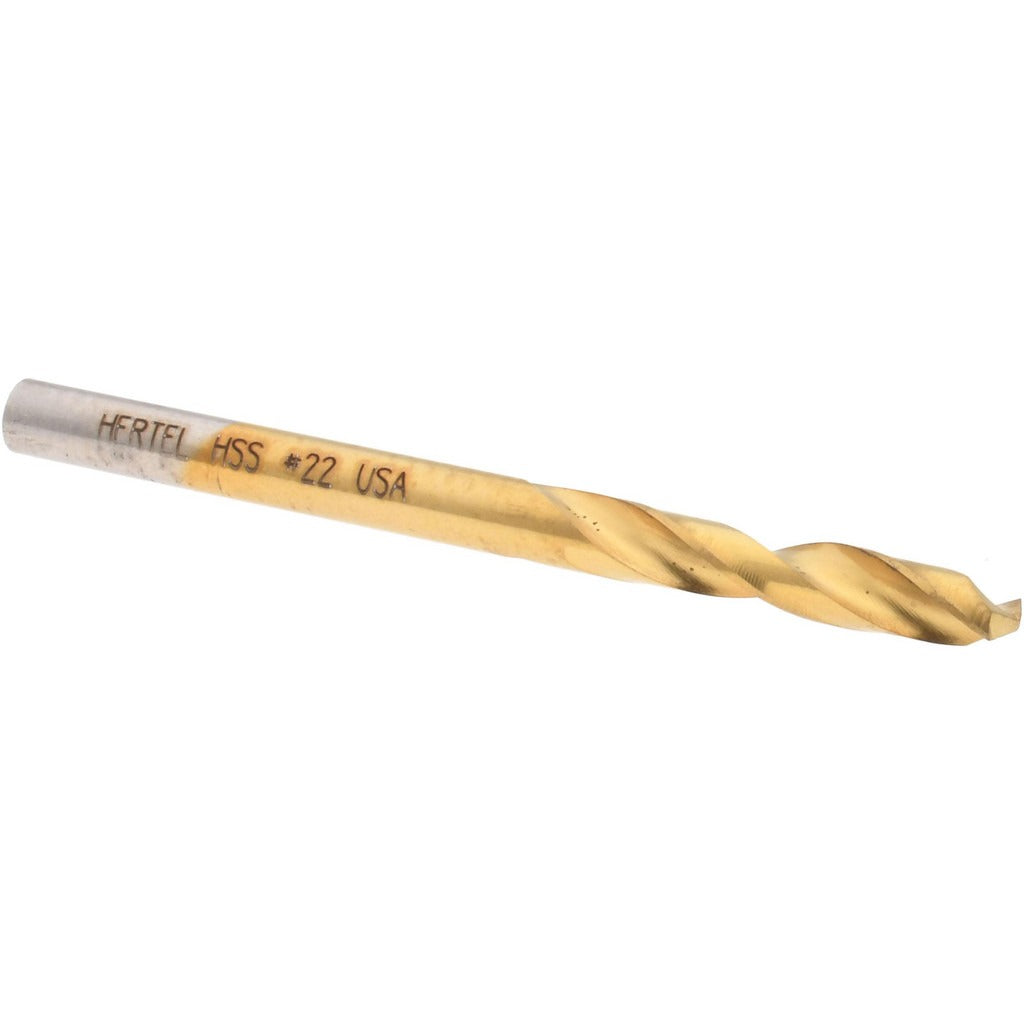 HERTEL Hertel 2387397 Screw Machine Drill Bit Size 22 Tin Hss
