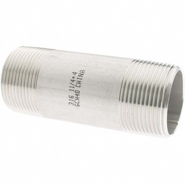 VALUE COLLECTION Value Collection 6BN11/4*4 Ss Pipe Nipple 1-1/4 in Grade 316