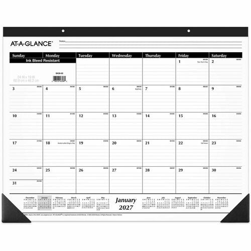 AT-A-GLANCE At-a-glance AAGSK3000 Monthly Desk Pad Calendar 24x19