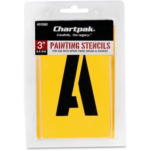 CHARTPAK Chartpak CHA01560 Gothic Letter Number Stencils 3 Inch