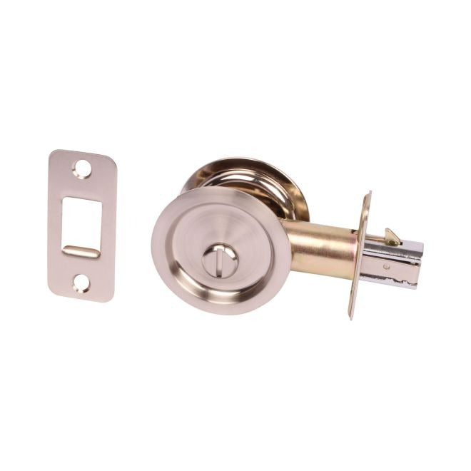 PAMEX Pamex PF2P10 Privacy Round Sliding Door Lock Satin Nickel