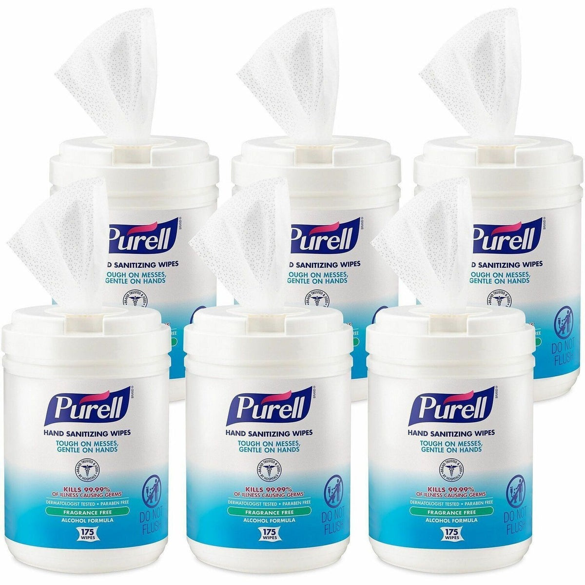 GOJO Gojo GOJ903106CT Purell Alcohol Hand Sanitizing Wipes 175 Ct. Canister (9031-06)