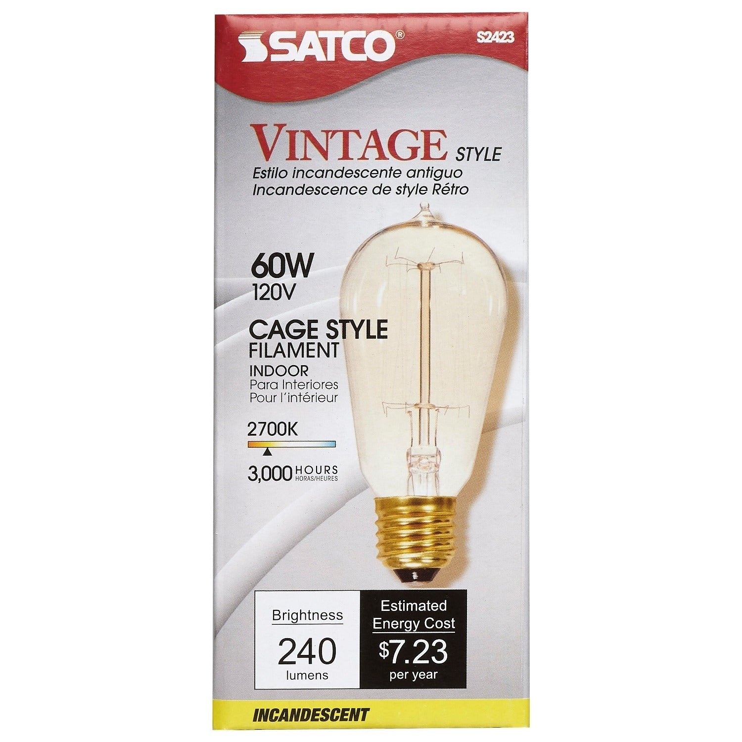 SATCO Satco S2423 ST19 Incandescent 60W (360 degree)