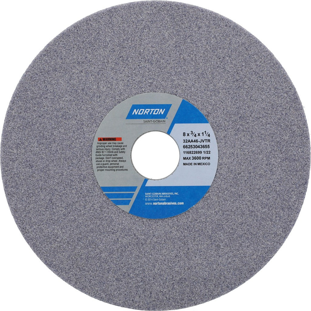 NORTON Norton 66253043655 Surface Grinding Wheel 8in 46 Grit