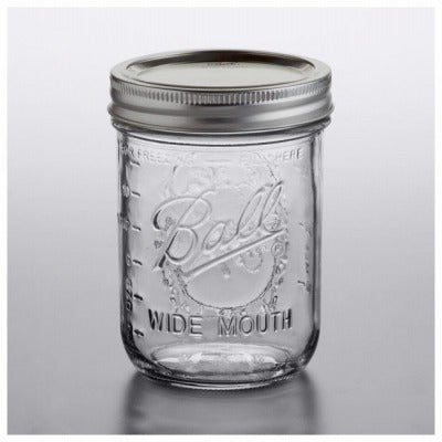 BALL Ball 66000ZFP Wide Mouth Pint Canning Jars 12 Pack
