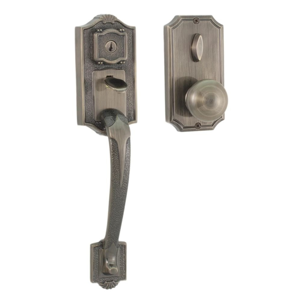 WESLOCK Weslock 01411-AIASL2D Colonial Entry Handleset Antique Brass