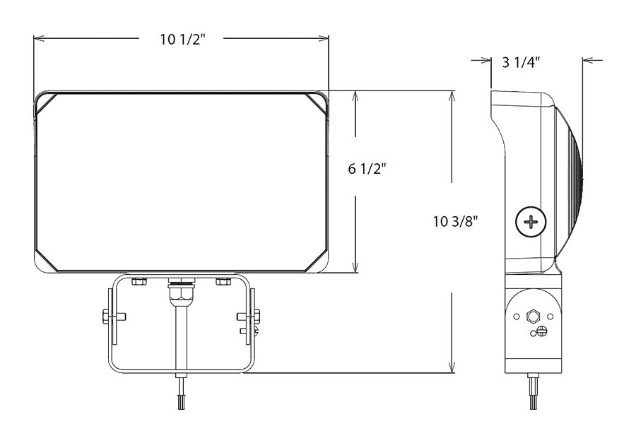 RAB LIGHTING Rab Lighting X34LT Field-adjustable floodlight 90W/80W/70W (Trunnion mount)