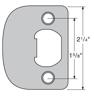 KWIKSET Kwikset 83031-005 Ul Radius Corner Full Lip Strike Satin Nickel