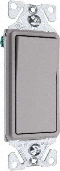 EATON Cooper Wiring Devices 7501GY-BOX Rocker Wall Switch 15A