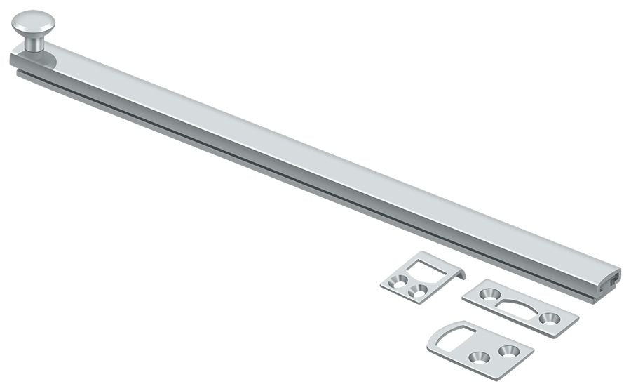 DELTANA Deltana 12SBCS26 Surface Bolt 12 in Concealed Screw Bright Chrome