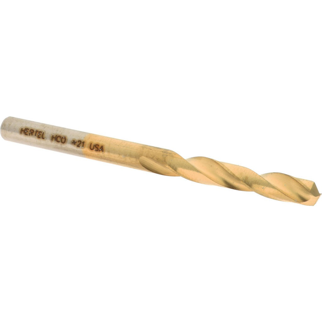 HERTEL Hertel 66691973 Drill Bit Size 21 Cobalt Tin 135 Deg