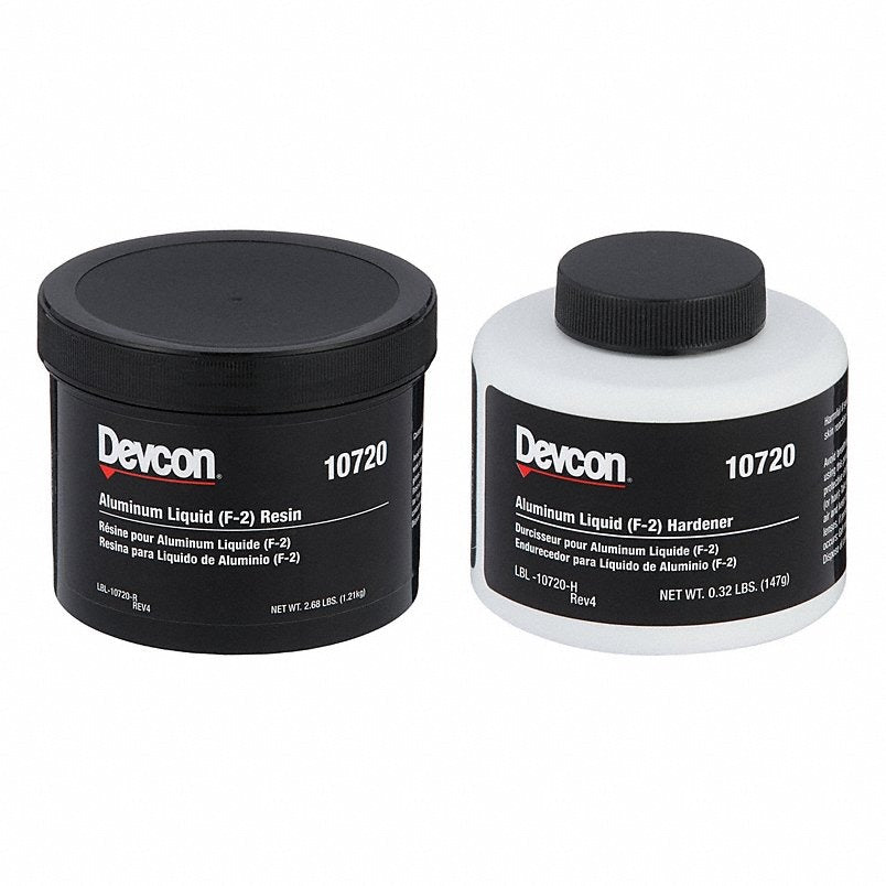 DEVCON Devcon 10720 Aluminum Liquid F-2 Epoxy Adhesive 3 Lb