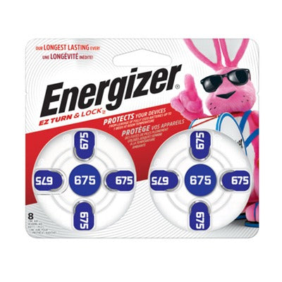 ENERGIZER Eveready Battery Co AZ675DP-8 Zinc Air Battery 8 Pack